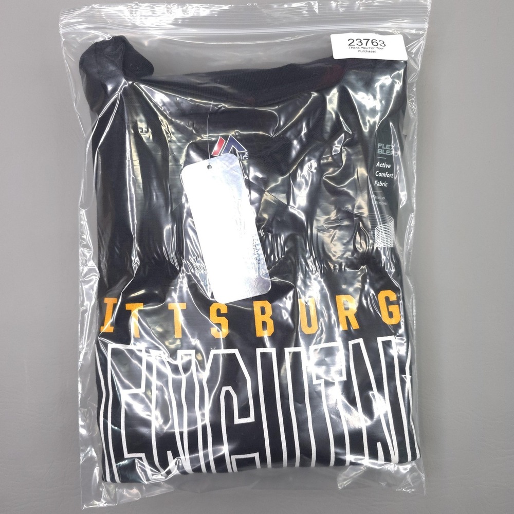 Pittsburgh Penguins Shirt Mens 2XL Black NHL Hockey Long Sleeve Majestic Tee - Picture 11 of 11
